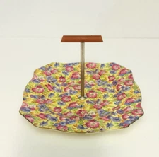 Royal Winton, Grimwades - Royalty, handled 20cm square cake / sandwich plate