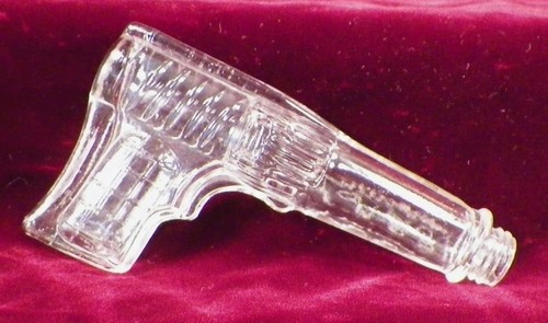 Ray Gun Candy Container Space Clear Glass T H Stough Co Initials E L W 1950s - Picture 1 of 10