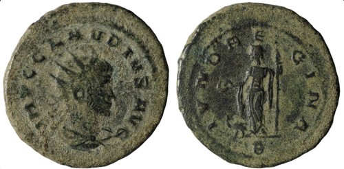 MONEDA ROMANA ANTIGUA EMPERADOR CLAUDIO II GÓTICO ANTONINIANO ANTIOQUÍA BI BILLÓN - Imagen 4 de 5