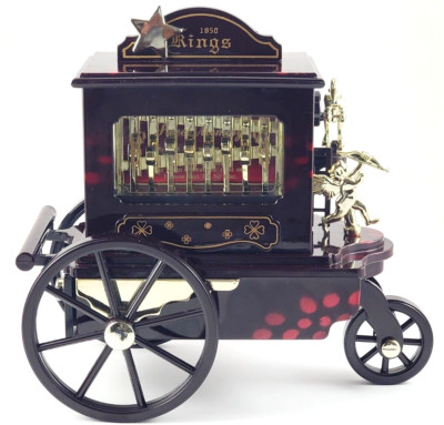 Pierrot Etranger 1850 Organ Grinder Musical Jewelry Box-Sweet Memory Quote