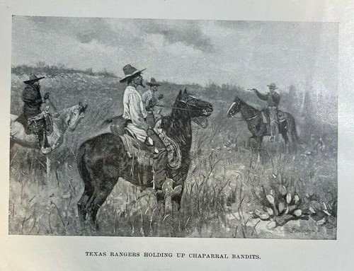 Ilustraciones de historia de Frederic Remington de 1896 cómo la ley entró en Chaparral - Imagen 4 de 6