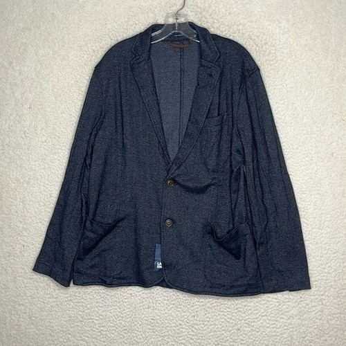 NWT Lands End Mens Herringbone Sport Knit Blazer Suit Jacket Size LARGE (42-44) - Picture 1 of 9