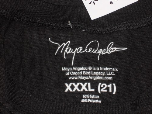 Maya Angelou Silhouette Tee-Shirt "Trying To Be Normal" Size 3XL Or 21 NWT - Bild 4 von 6