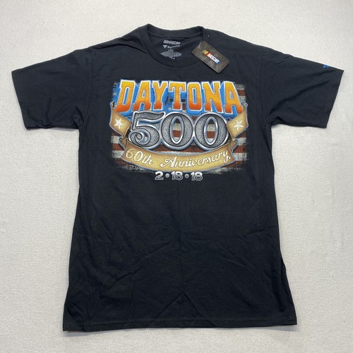 NASCAR Daytona 500 T Shirt Mens M Black 2018 60th Anniversary - Picture 3 of 11