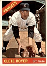 1966 Topps Baseball Clete Boyer (C) New York Yankees #9