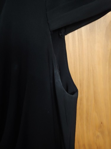 Lauren Ralph Lauren Dress Sz 6 Black Short Sleeve Faux Wrap Surplice Small - Picture 4 of 7