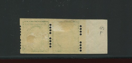 408 Washington Farwell Margin Pair of Stamps BOTH A & B Spacings (408-Far 1) - Picture 2 of 2