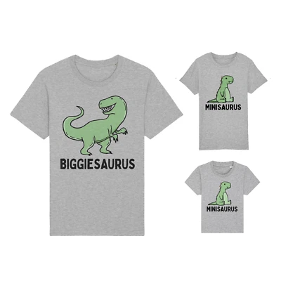 BUZZ SHIRTS BIGGIESAURUS MINISAURUS, passende Familie Dinosaurier T-Shirt Vater Sohn Tochter Baby