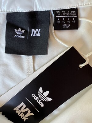 IVY PARK x Adidas Originals Latex Pants WHITE Sz Medium NWT