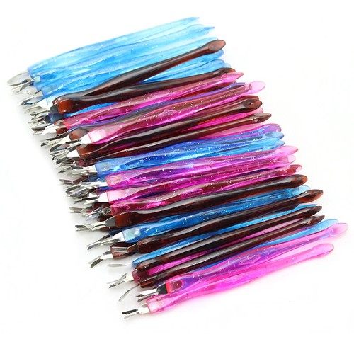 50/100Pcs Scrape Dead Skin Push Fork Pedicure Nail Tool Cuticle Remover V-shaped - 第 3/22 張圖片
