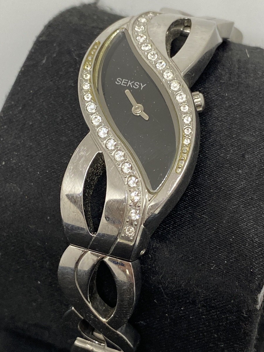 Sekay by Sekonda N4276 CKX LADIES Stainless Steel BRACELET Black Dial Watch 21mm eBay
