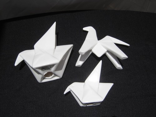3er Set Origami Vögel Kraniche Porzellan China Tozai - Bild 3 von 6