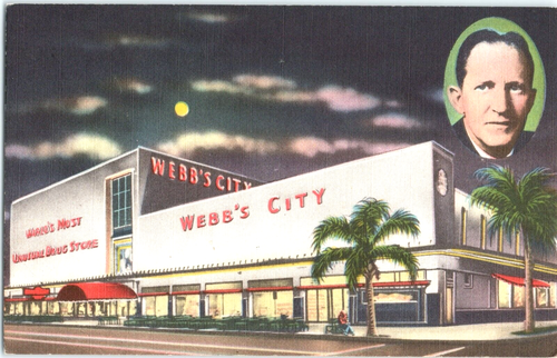 Postal 1962 Webb's City Inc, farmacia más inusual del mundo San Petersburgo, Florida - Imagen 1 de 4