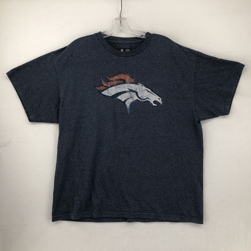 Camiseta para hombre Denver Broncos NFL Team Apparel - talla XL azul marino