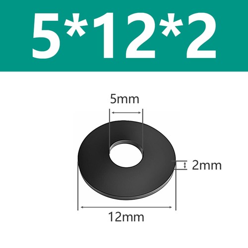 Schwarz Rund Gummi Stoß Dämpfung Pad Abstandshalter Abstandsscheibe Innendurchmesser 2 mm - 10 mm - Bild 58 von 108