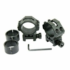 2Pcs 1" Scope Ring 20mm Picatinny Low Profile Weaver Rail Flashlight Laser Mount
