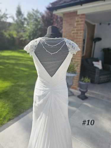 Fit & Flare /a-line wedding Bridal dress size 10 Ex Sample Sale Reduced - Picture 6 of 9