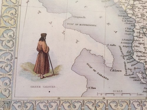 Old Antique Picture map 1800s: Turkey In Europe Constantinople, Tallis Reprint - Picture 5 of 8