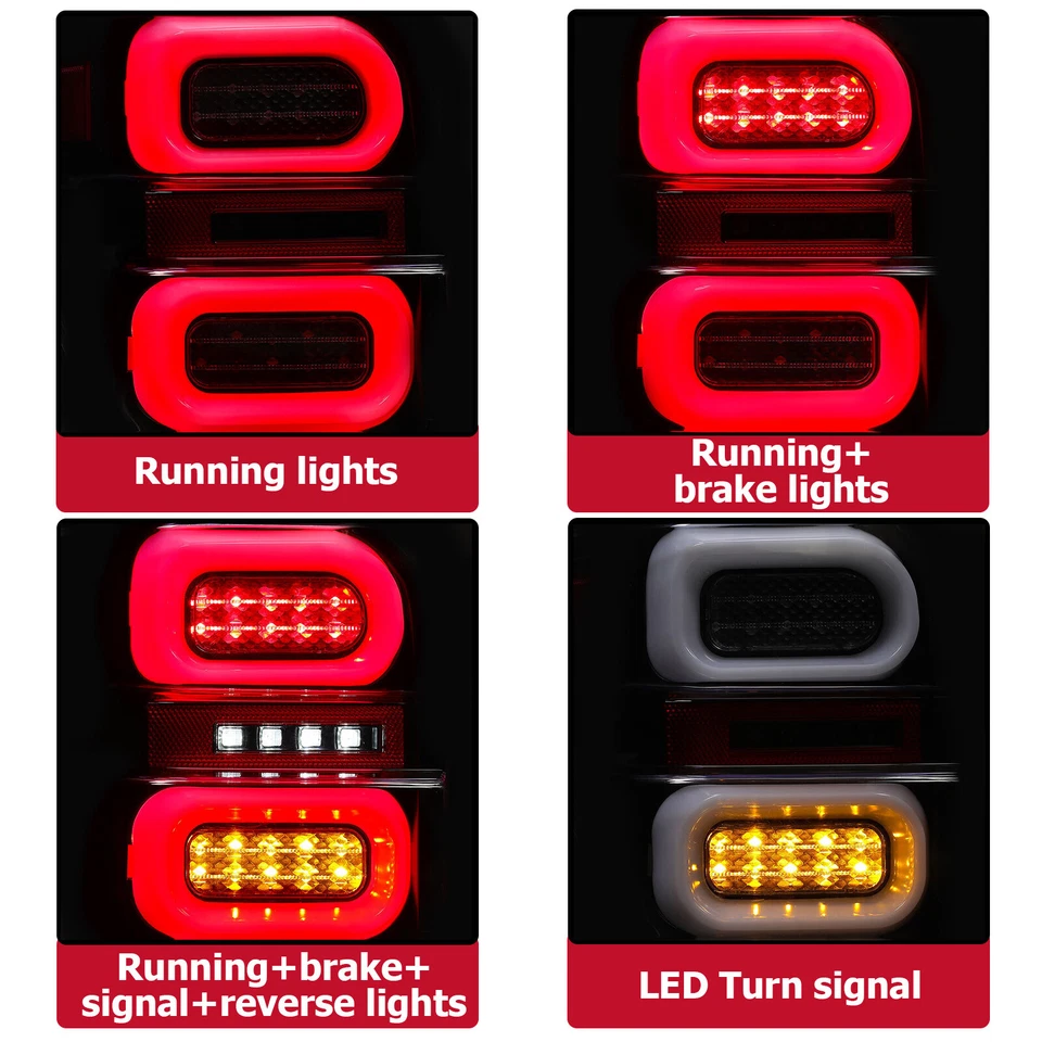 Luces traseras LED negras de tubo 10-23 para Toyota 4Runner 2010-2023 2020 Foto 4 de 4