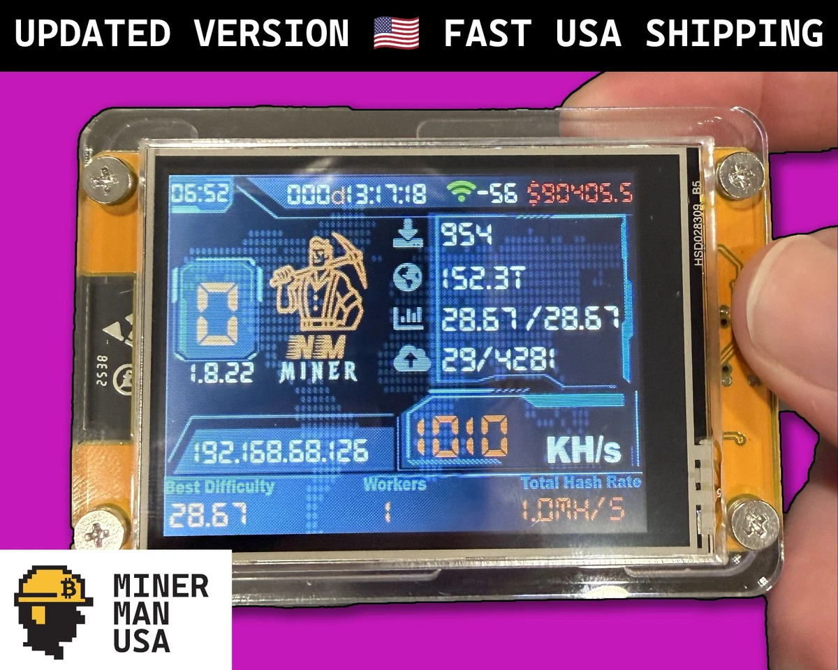 NMminer Over 1000KH/s USB NerdMiner V2 Bitcoin Solo Lottery Miner -  Pre-Licensed | eBay