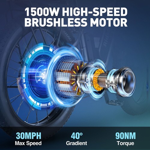 Electric Bike 1500/2000W 48V 15/23Ah 26'' Tire Adult Free Shipping E-Bike EMTB - Picture 13 of 27