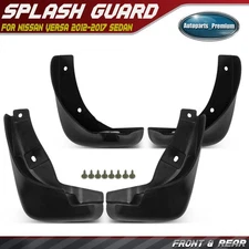 4Pcs Front & Rear Side Splash Guards Mud Flaps for Nissan Versa 2012-2017 Sedan
