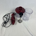 Oster Hand Immersion Blender With Chopper And Cup 9H60 Red