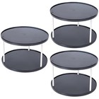  Set of 3 Rotierendes Lagerregal Drehbares Desktop -Speicherregal