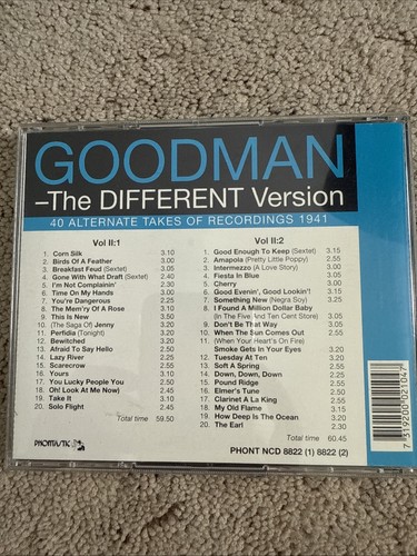 Vol. 2-Different Versions-194 by Benny Goodman (CD, 2000) - Picture 4 of 5