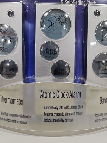 NEW Oregon Scientific Modula Weather Forecaster & Self Setting Clock Sealed - Picture 3 of 11