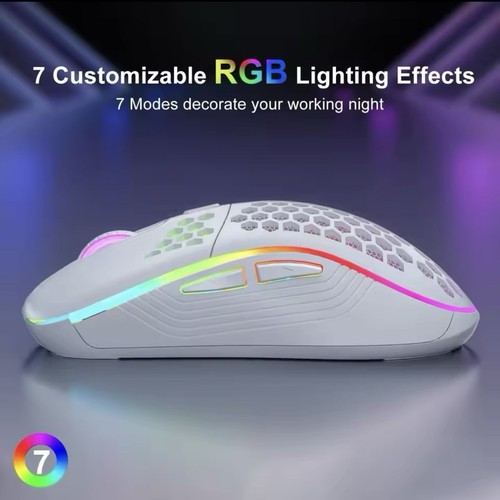 2.4G Wireless RGB Gaming Maus - wiederaufladbar, DPI einstellbar, ergonomisch - Bild 4 von 7