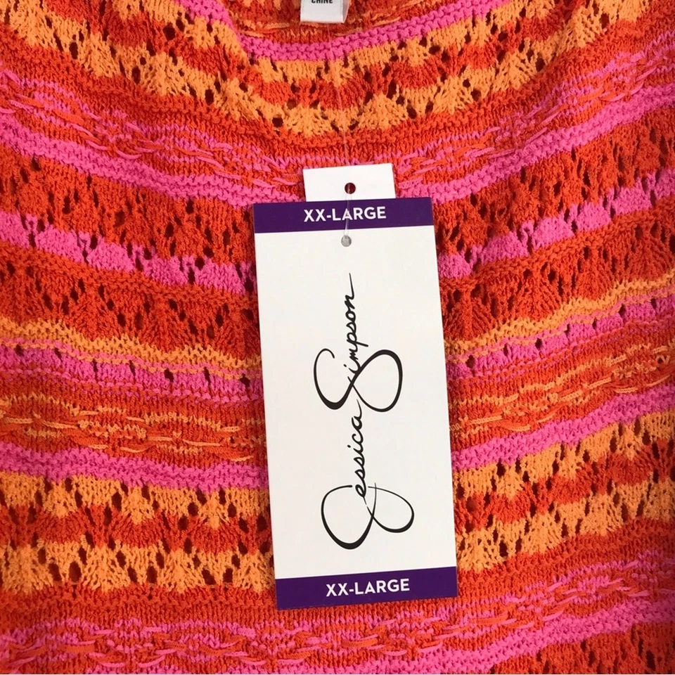 Vestido sin mangas Jessica Simpson tejido a ganchillo, para mujer talla XXL - Combo Tigerlily Foto 3 de 4
