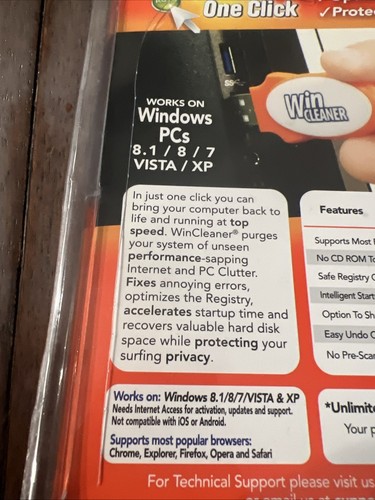 Win Cleaner USB As Seen on TV One Click PC Computer Clean Repair Protect-New - Picture 4 of 4