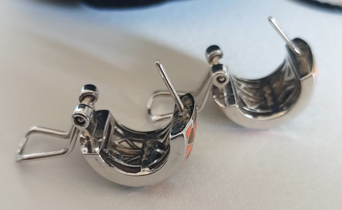 BELLE ETOILE "SEDONA" Southwest SET BRACCIALE E ORECCHINI CON CERNIERA 925 Sterling - Foto 9 di 23