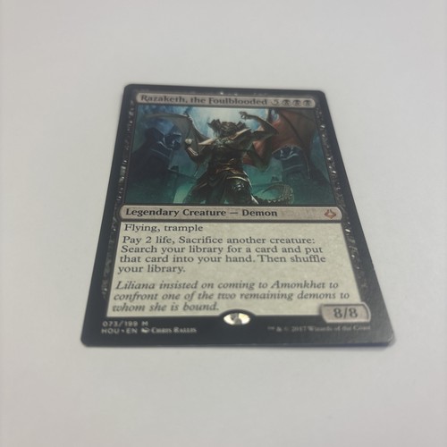 Razaketh, the Foulblooded LP English Hour of Devastation MTG 73 / 199 Demon - Picture 2 of 10