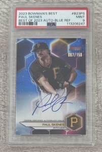 2023 Bowman's Best Blue Refractor Auto Paul Skenes PSA 9 /150