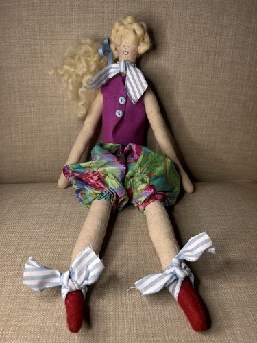 Handmade Tilda Doll 20" Artisan Cloth Doll Whimsical Unique - Picture 2 of 5