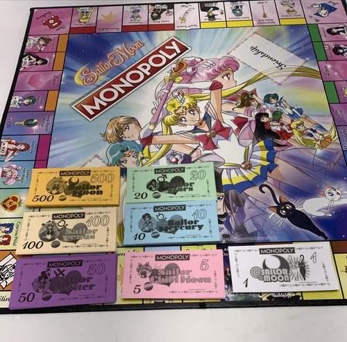 MONOPOLY SAILOR MOON Board Game 2018 USAopoly Complete Minus Instructions - Picture 4 of 7