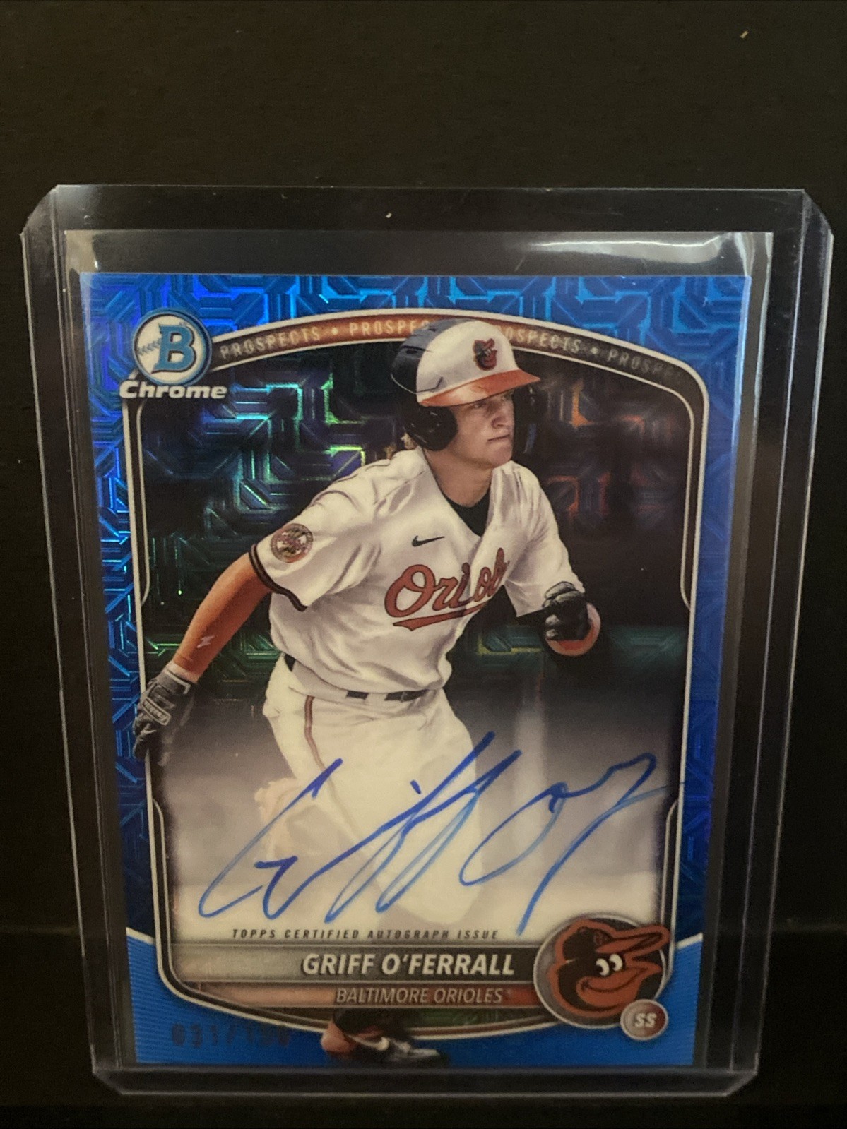 Griff O’Ferrall 2025 Bowman Mega - Blue Mojo Refractor Auto /150 SP - Orioles