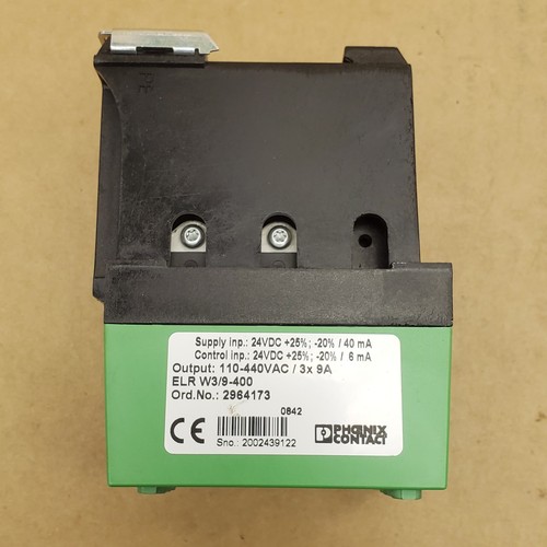 Phoenix Contact ELR W3/9-400 Elektronisches Lastumkehrrelais 9A @ 480VAC - NEU - Bild 2 von 5