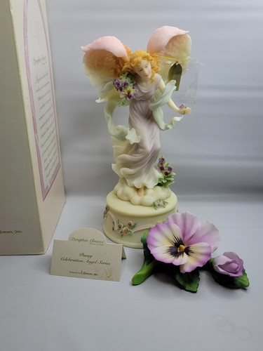 Seraphim Classics Heaven on Earth Pansy Angel Vintage 2001 Roman Inc Item #81828 - Picture 2 of 3
