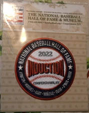 NTL BASEBALL HALL Of FAME "2022 Patch," (3.75" Dia) Red/White & Blue, New/Sealed