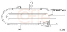 COFLE Bremsseil Seilzug Feststellbremse 17.0246 für PRIMERA NISSAN P12 Hatchback