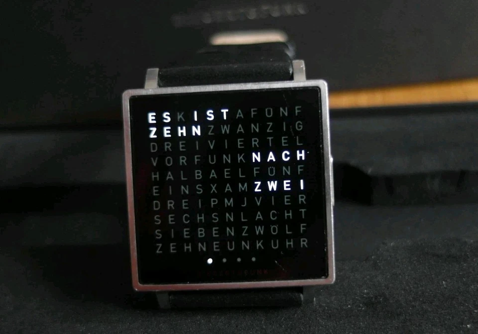 Biegert Funk QLOCKTWO W Armbanduhr - KULT TOP!  - Bild 2 von 4