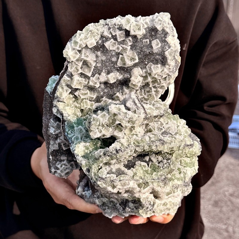 9.09LB Natural soft sugar fluorite quartz crystal mineral specimen