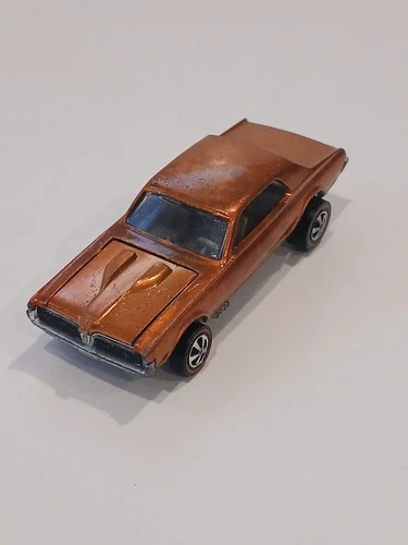 HOTWHEELS 1968 ORIGINAL REDLINE CUSTOM COUGAR RARE ORANGE USA XLNT/NM CONDITION