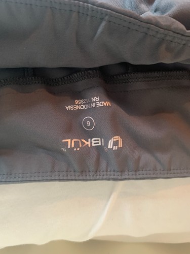 Neu mit Etikett IBKUL EINFARBIG ANTHRAZITGRAU Damen-Sportshorts Größen 6 - Bild 4 von 6