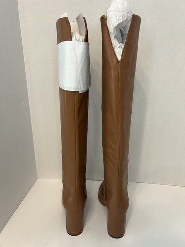 Neu AD & Daughter Emerly Overknee Teakholz Glattleder Stiefel Größe 9 - Bild 4 von 8