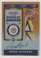 2019 Panini Contenders Optic Ticket Orange Prizm /25 Goga Bitadze Rookie Auto RC