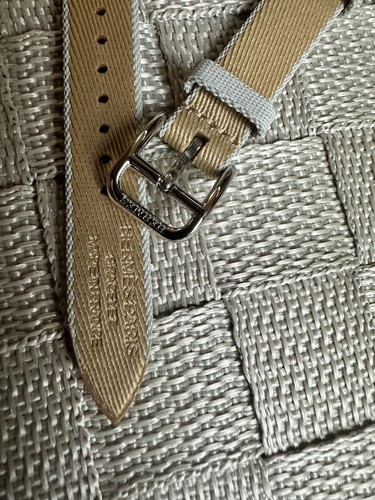 Apple Watch Hermès-42mm Kraft/Bleu Glacier Twill Jump Attelage. BAND ONLY - Zdjęcie 4 z 6